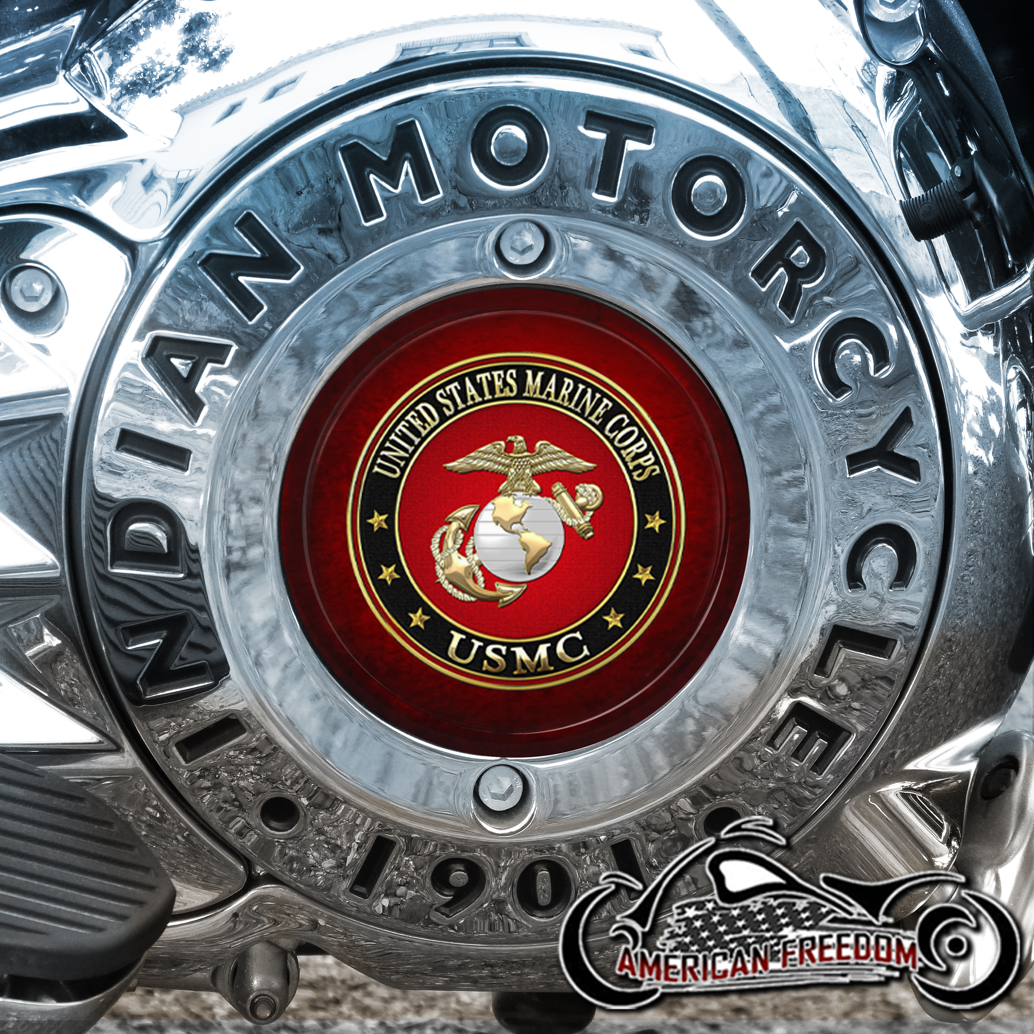 Indian Motorcycles Thunder Stroke Derby Insert - Red USMC